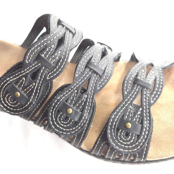 Collection by Clarks Leather Open Toe Sandal Womens Size 8.5 22545 Black - Picture 8 of 9